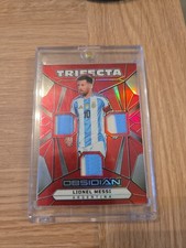 Panini Obsidian 24/25 Lionel Messi Argentina Red Flood Trifecta Patch 04/10