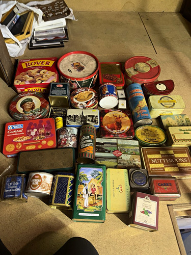 Vintage mixed tin - vintage, 35