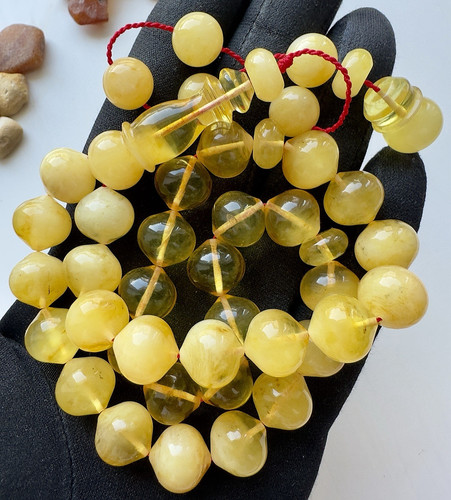 Big natural white baltic amber - white,