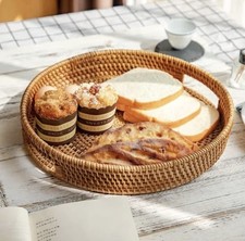 Round Rattan Tray Woven