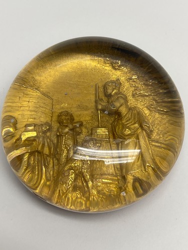 Antique pinchbeck paperweight - pinchbeck,
