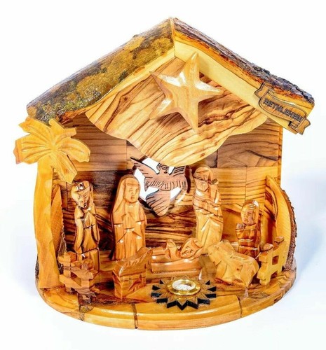 Christmas musical olive wood - christmas,