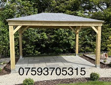 4m X 3m wooden gazebo shingles