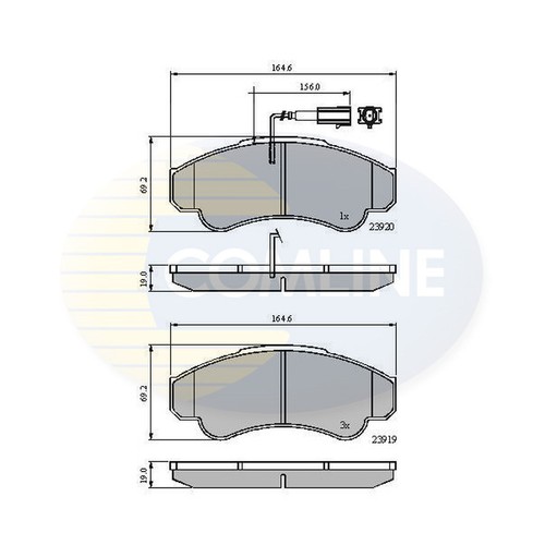 Brake pads set - brake, ducato