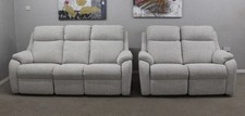 G Plan Kingsbury Nebula Pebble Power 3 & 2 Seater Sofas Power Headrest & Lumbar