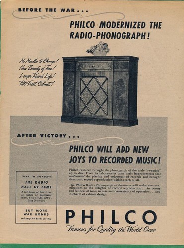 Magazine 1944 philco - ad,