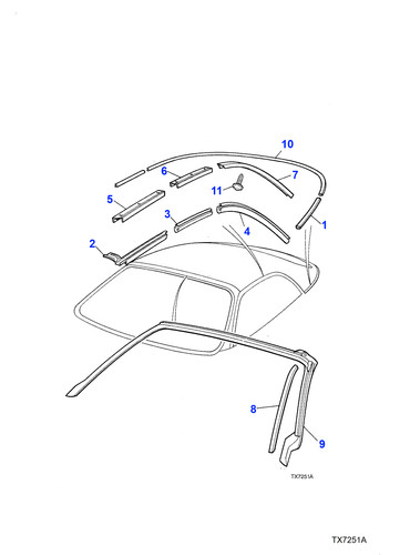 Jaguar genuine hood frame seal - jaguar,