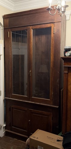 Solid oak antique glass - oak,