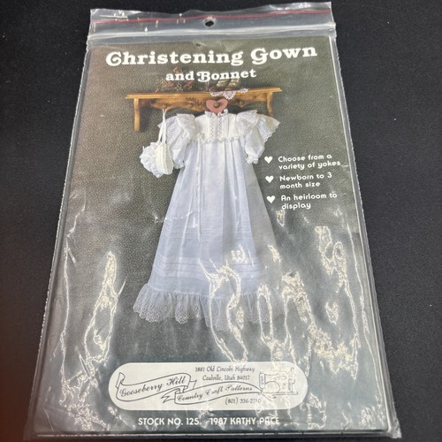 Christening gown bonnet - gown, &