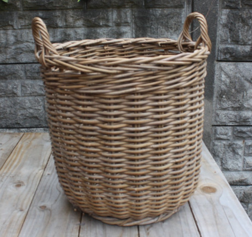 Large wicker log basket - large,