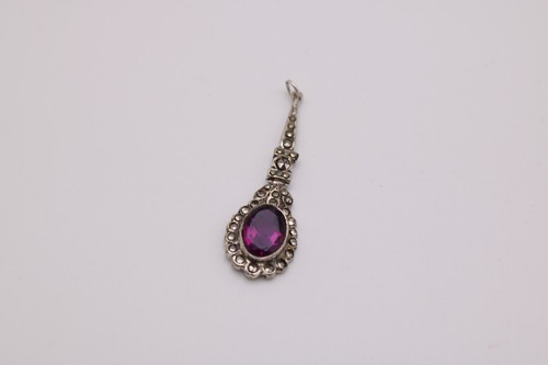 Silver marcasite purple paste