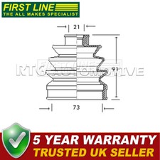 First Line Front Outer CV Joint Boot Set Fits Mazda 323 1980-1998 F00122530