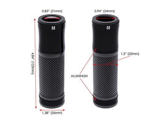 Motorcycle hand grips black - hand,