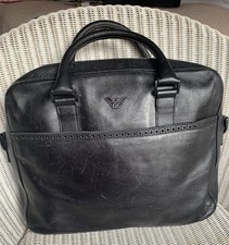 EMPORIO ARMANI black leather
