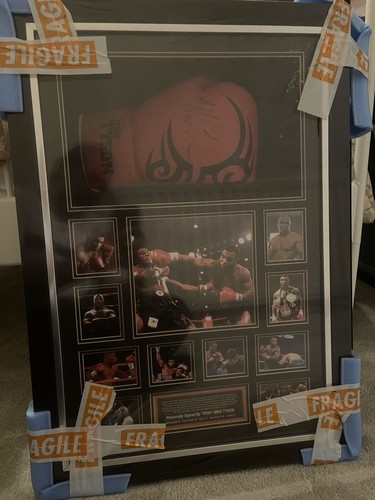 Signed framed mike - framed, tyson