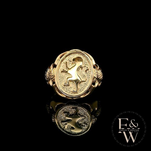 9ct gold signet - 9ct, farley