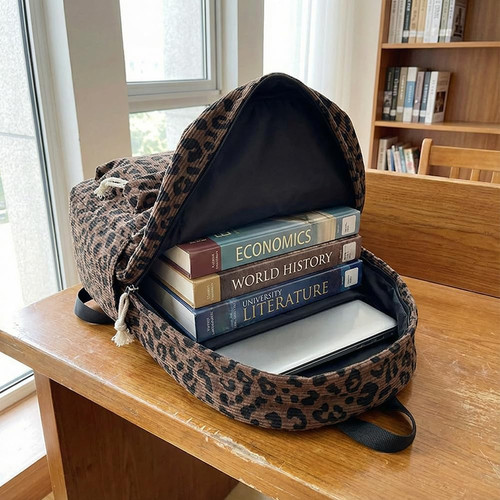 Leopard print backpack for - leopard,