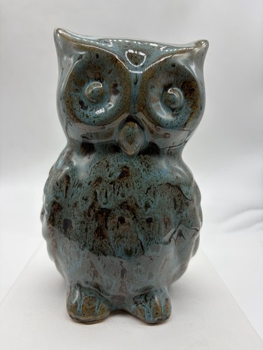Pottery owl ornament glazed - pottery,