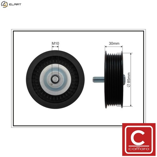 Deflectionguide pulley vribbed - deflectionguide,