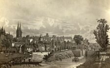 France Unknown Town Canal Boat Locks Old Photo of Gravure CDV 1870'