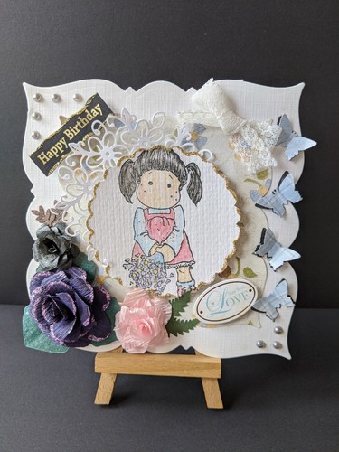 Ooak birthday card boxed - birthday, card-boxed