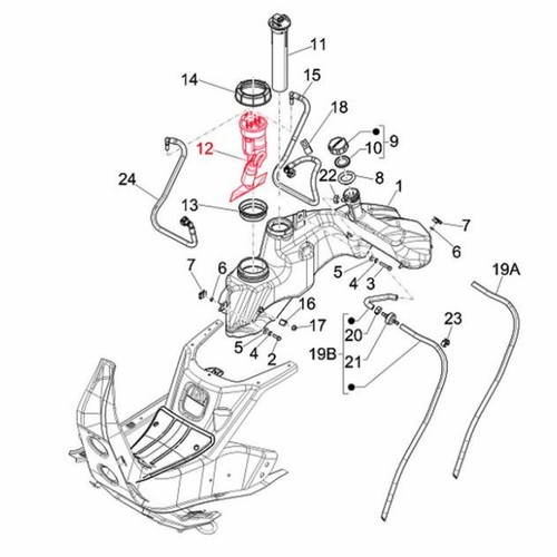 Piaggio petrol pump for - , vespa