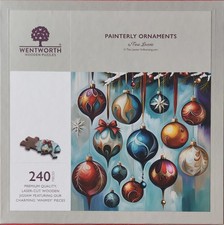 Wentworth Wooden Jigsaw Puzzle - Painterly Ornaments 240 Pieces Excellent Cond