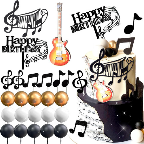 Guitar cake toppers rock - toppers,