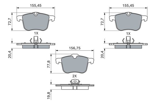 Fits bosch 986 494 280 - 280, brake