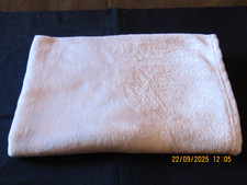 MATALAN REALLY SOFT FLEECE BABY BLANKET IN WHITE SIZE 40" x 29".