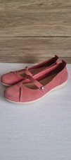 Hotter Comfort Concept Soft Ballet Pumps Dolly Shoes Pink Flat Size UK 5