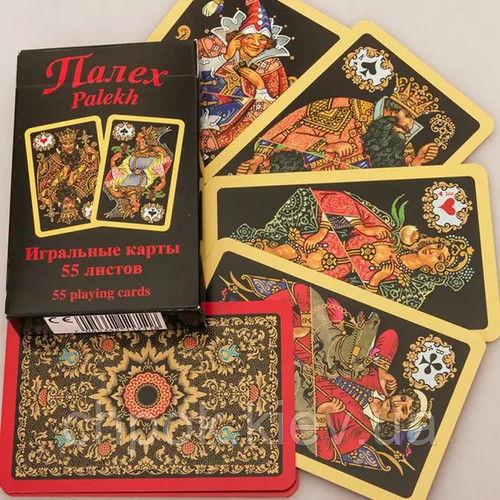 Palekh russian playing cards - palekh,