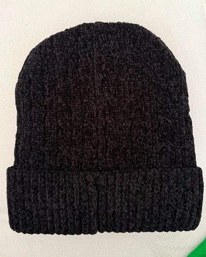 Black knit beanie - ,