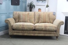 PARKER KNOLL BURGHLEY LARGE 2 SEATER SOFA IN BASLOW MEDALLION GOLD FABRIC