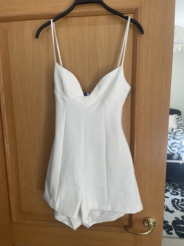 Zara white shorts playsuit