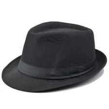 Straw Fedora Hat Trilby Summer