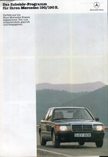 Mercedes-Benz 190/190E W201 Zubehör Accessories German market brochure 1983