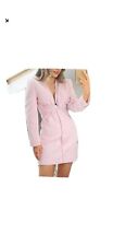 Zara Light baby pink blazer dress (size Small)