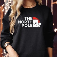 THE NORTH POLE Santa Claus Ugly Christmas Jumper Xmas Sweater Holiday Gift 5226