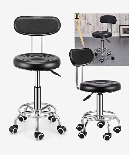 Black adjustable height swivel - height,