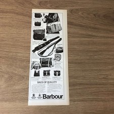 GUNS157 MAGAZINE ADVERT 12X5 BARBOUR BAGS: ESKDALE GAME BAG