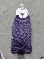 Nobby Black Quilted Dog Coat With Fluffy Fleece Lining Warm Coat 48cm