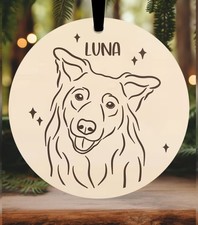 Border Collie Christmas Bauble
