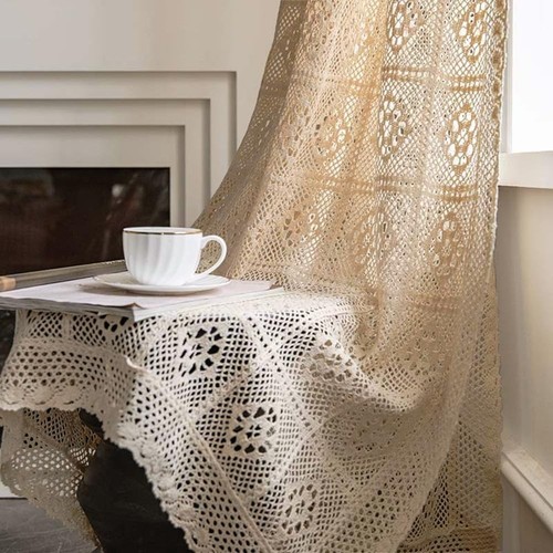 Rustic crochet curtain - rustic,