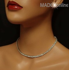 Thin Tennis Necklace CZ Stones