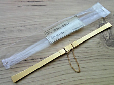 Seiko Gold Tone Base Metal 9mm Watch Bracelet Fold Over Clasp B5155G