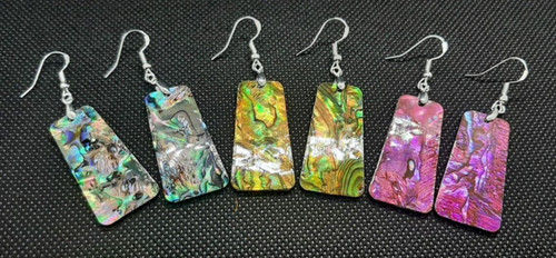 Abalone shell 925 silver hook - abalone,