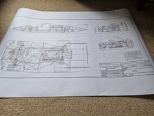 Porsche 917 Long Tail Le Mans Contender Very Rare Blueprint Drawing