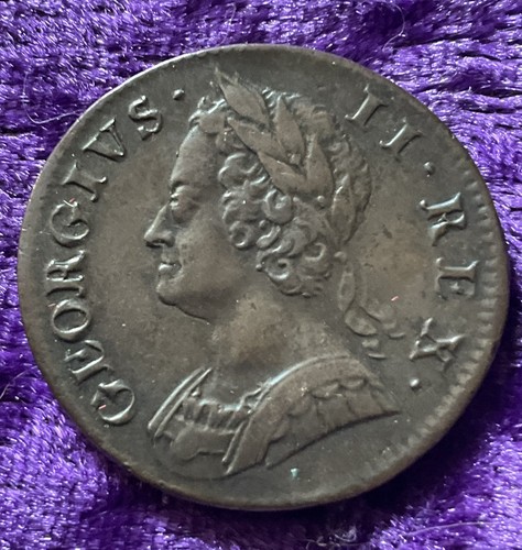 George half penny - half,
