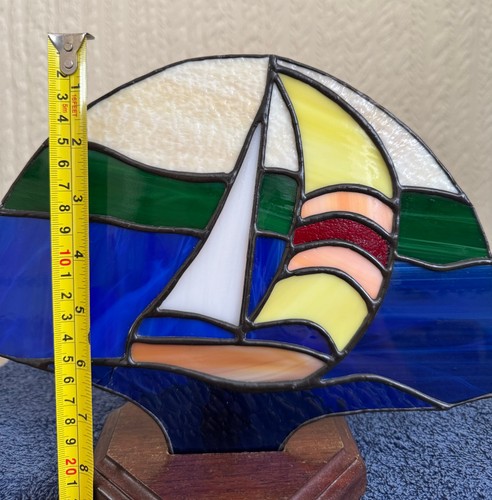 Handcrafted stained glass fan - glass,